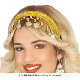 Diadema Monedas Amarilla