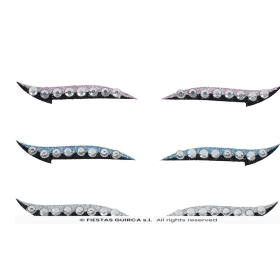 Delineadores Adhesivos Glitter para Ojos De Fiestas Guirca 2