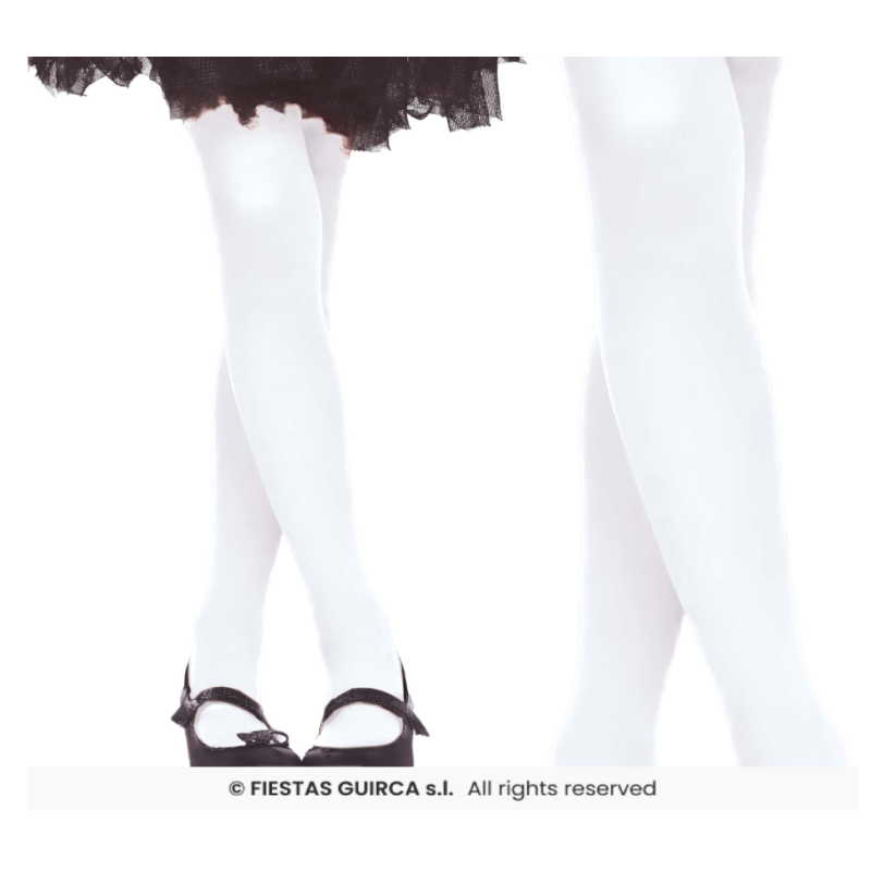 Pantys Blancos Talla 7-10 Años De Fiestas Guirca