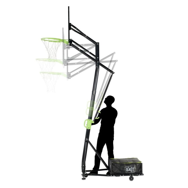 Canasta de baloncesto Galaxy transportable y graduable (aro flexible)  