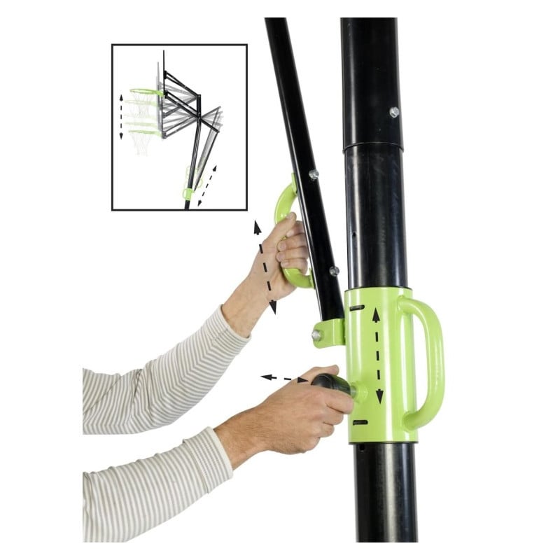 Canasta de baloncesto Galaxy transportable y graduable (aro flexible)  