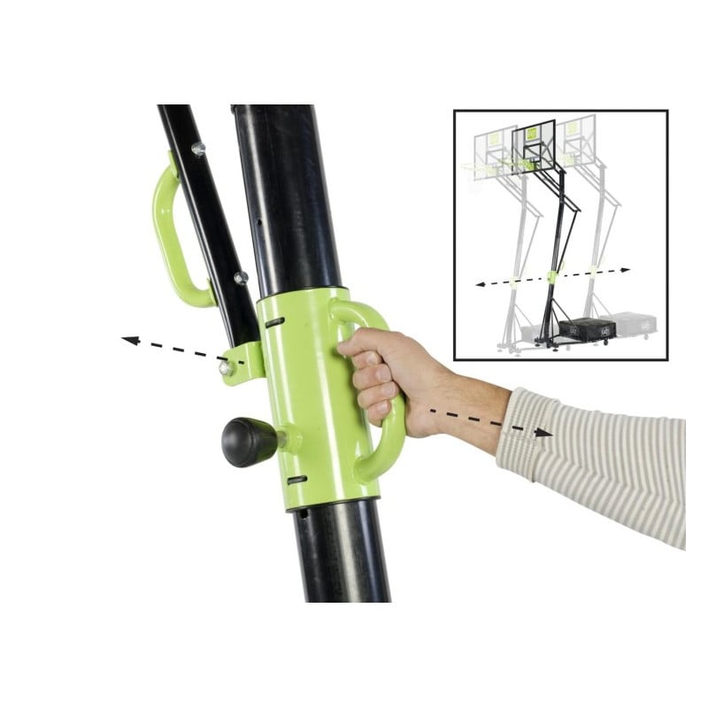 Canasta de baloncesto Galaxy transportable y graduable (aro flexible)  