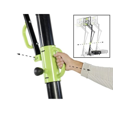 Canasta de baloncesto Galaxy transportable y graduable (aro flexible)  