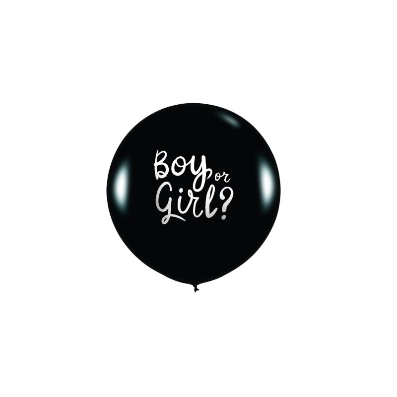 Globo 50 Cms Con Confetti Azul/Rosa