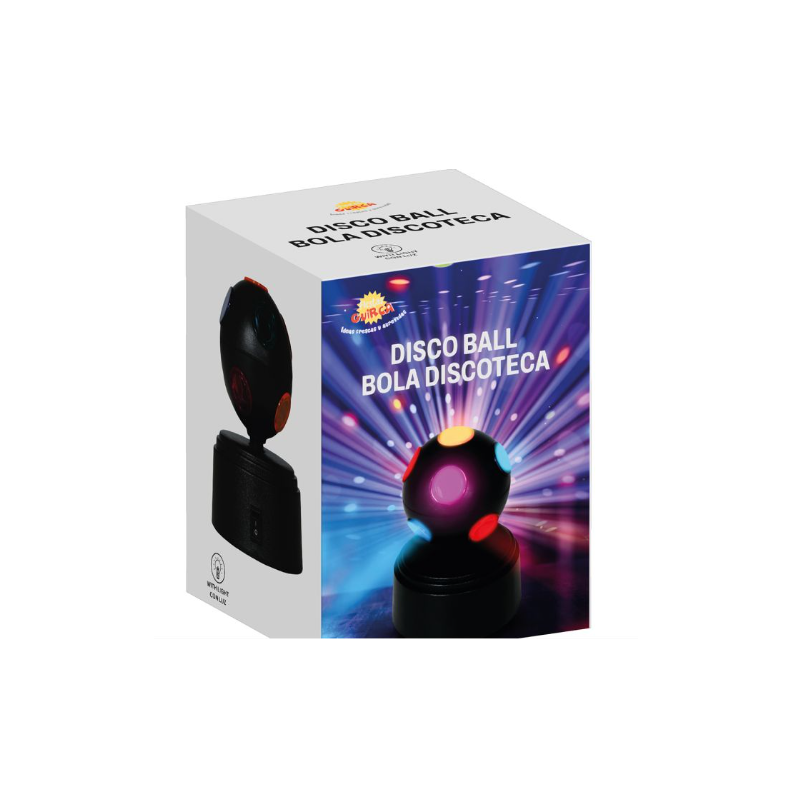 Bola Discoteca Led 9x9x12 Cms Pilas