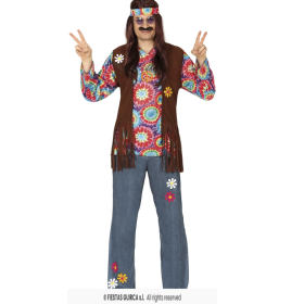 Disfraz Hippie Peace & Love Talla XL