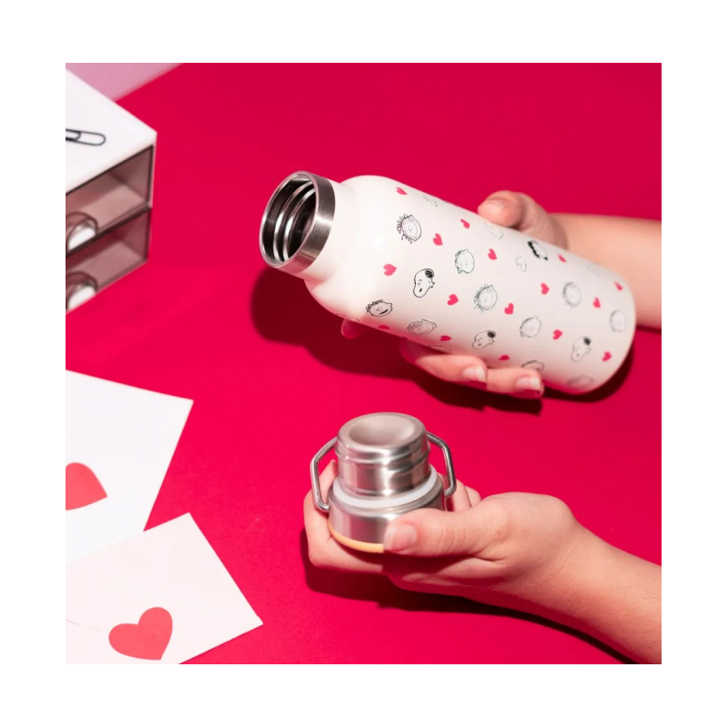 Botella Metálica Con Asa Snoopy Love Season