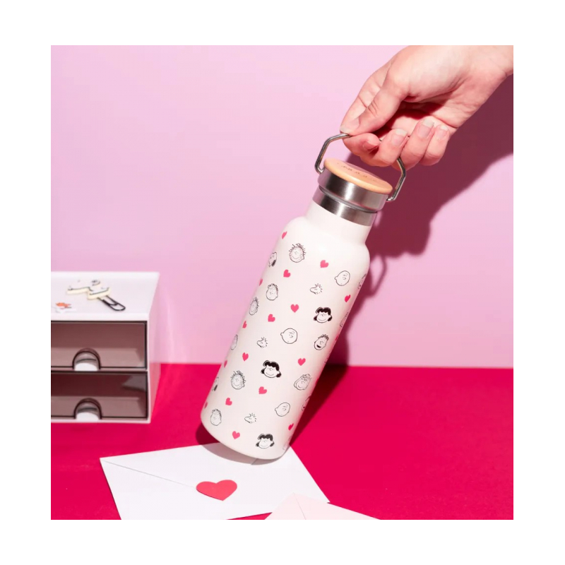 Botella Metálica Con Asa Snoopy Love Season