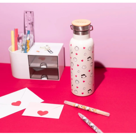 Botella Metálica Con Asa Snoopy Love Season