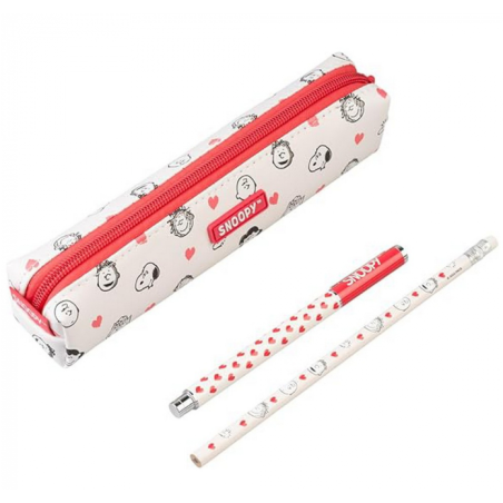 Estuche Con Boli Y Lápiz Snoopy Love De Grupo Erik