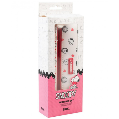 Estuche Con Boli Y Lápiz Snoopy Love