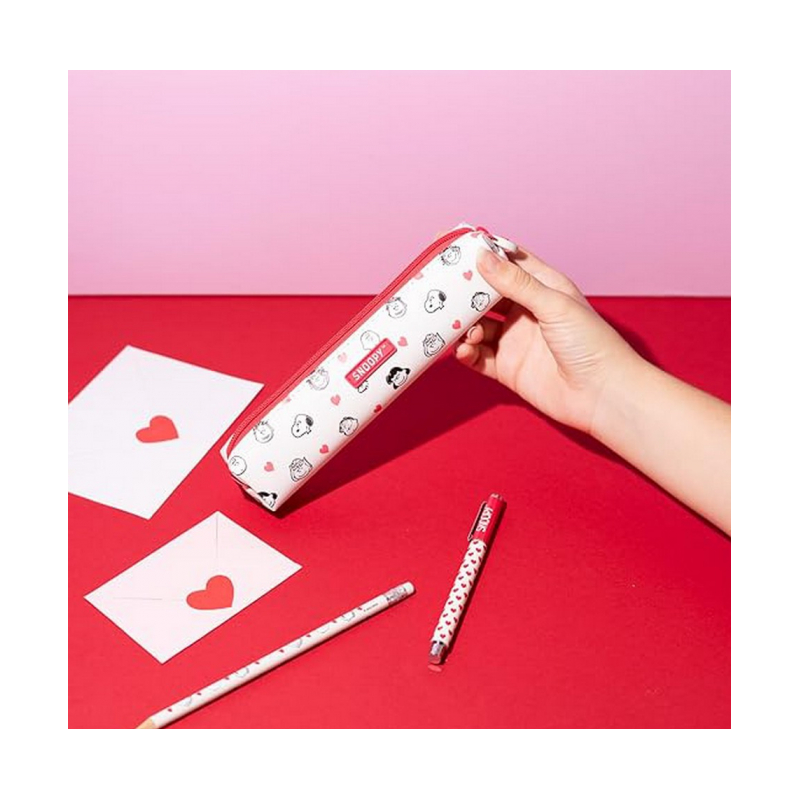 Estuche Con Boli Y Lápiz Snoopy Love