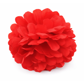 Flor Sevillana Con Pinza 13 Cm Roja