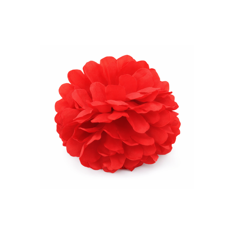 Flor Sevillana Con Pinza 13 Cm Roja