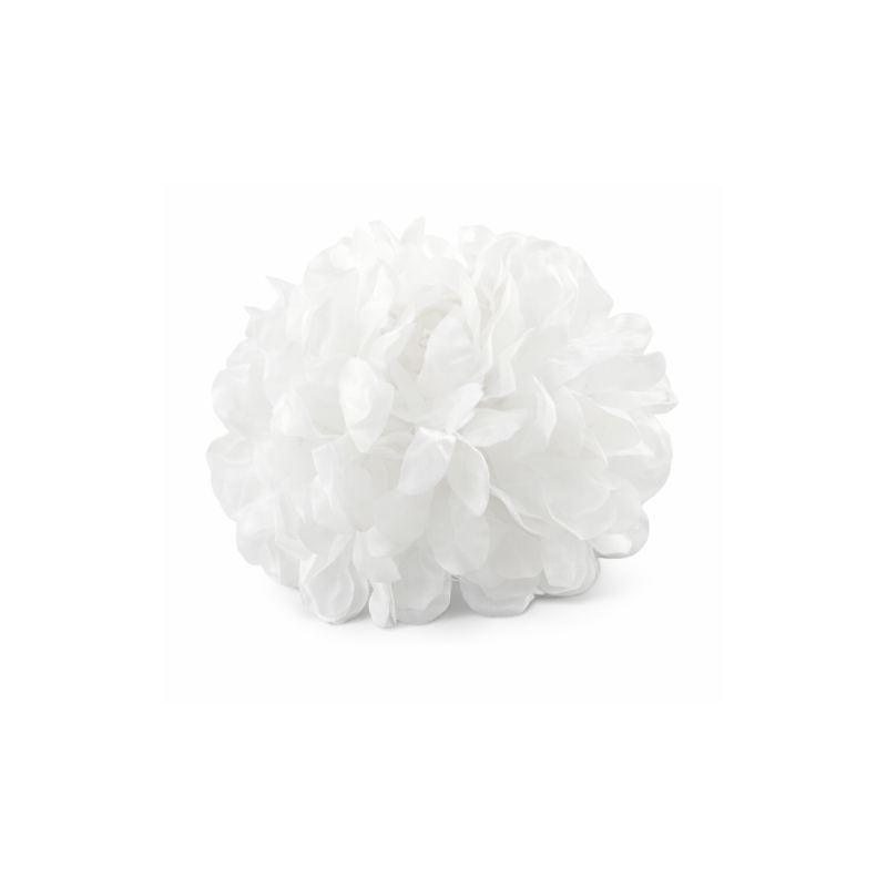 Flor Sevillana Blanca Con Pinza 13 Cm