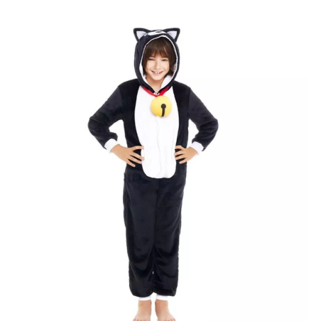 Disfraz Pijama Gato Negro Talla 10-12 Años De Partilandia