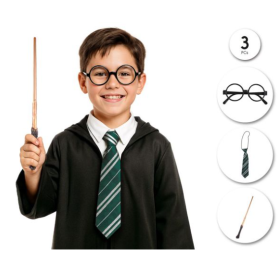 Set Mago Verde Con 3 Accesorios