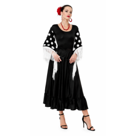 Mantón Lunares Blancos 150x60 2