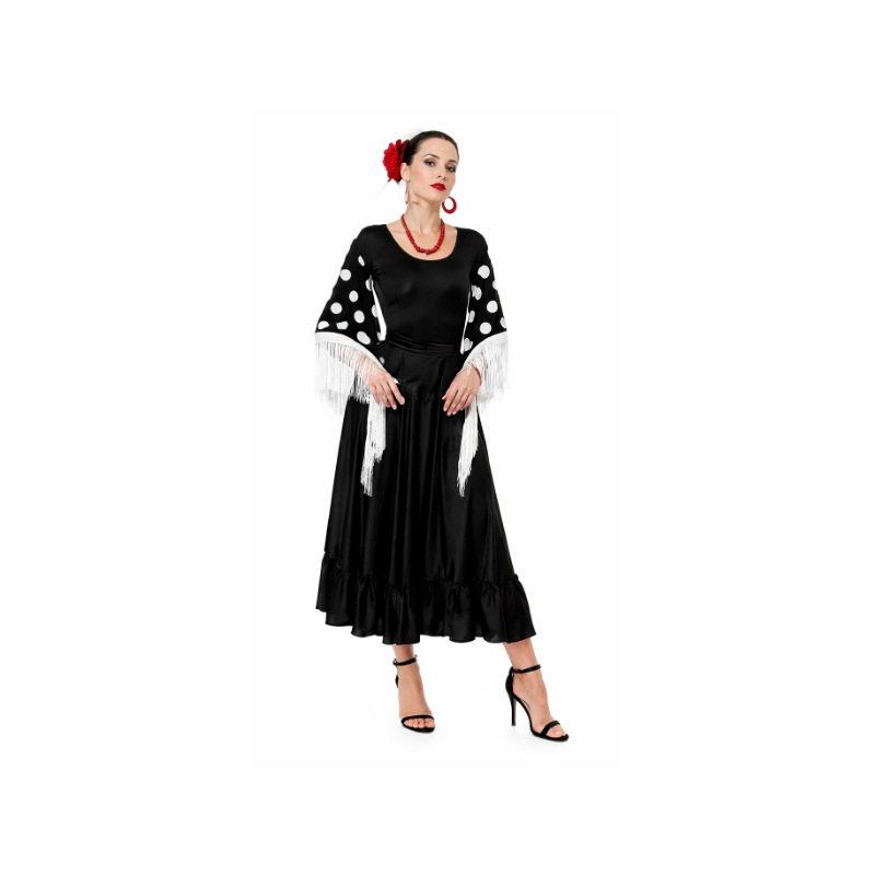 Mantón Lunares Blancos 150x60