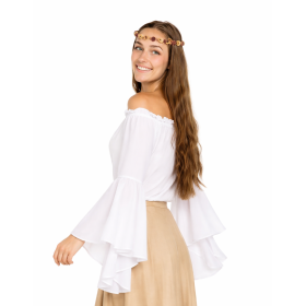 Blusa Medieval Mangas Con Volantes Talla M De Partilandia 2