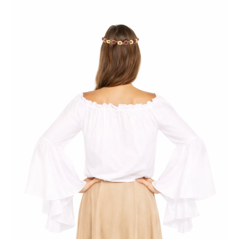 Blusa Medieval Mangas Con Volantes Talla M