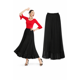 Falda Flamenca Negra Talla L De Partilandia