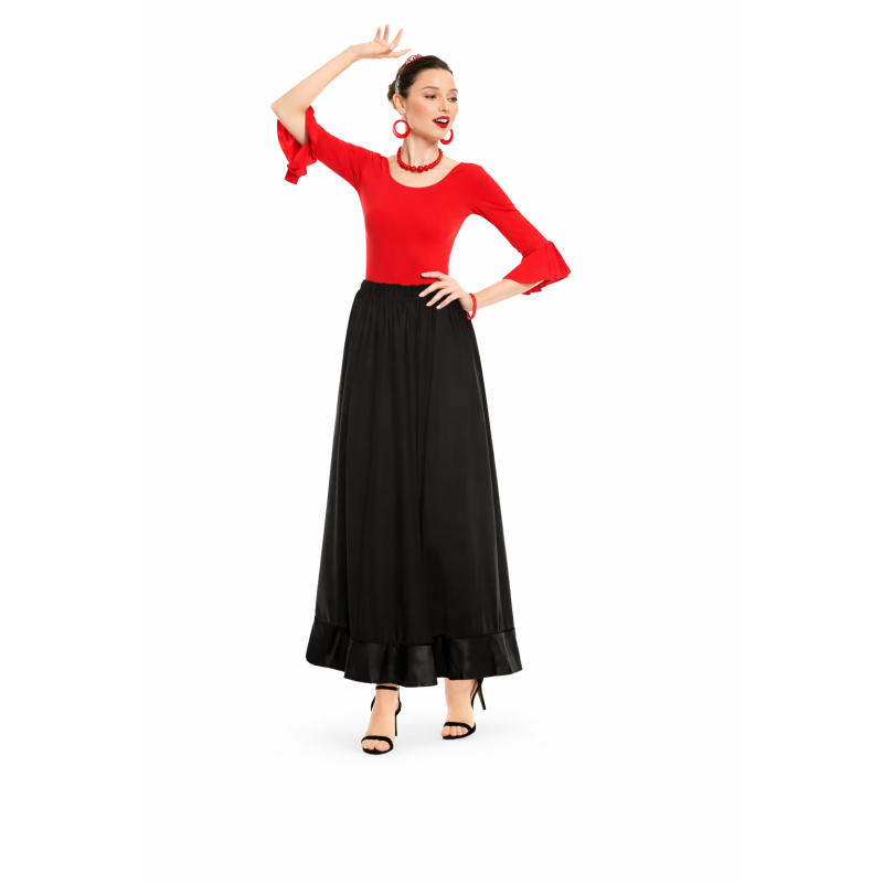 Falda Flamenca Negra Talla L