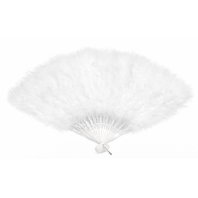 Abanico Plumas Blanco