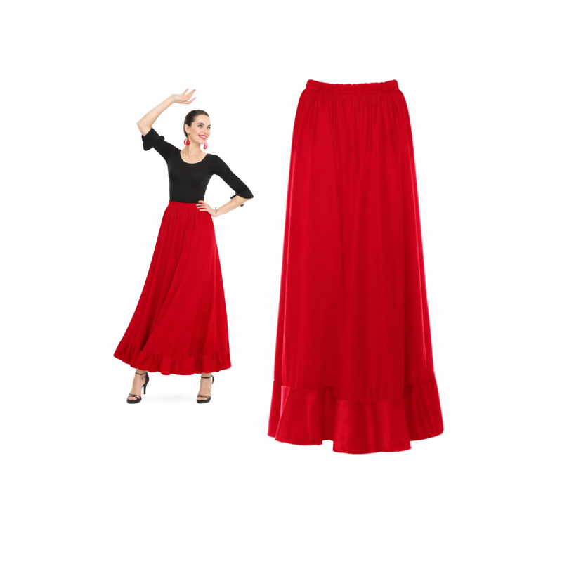 Falda Flamenca Roja Talla M