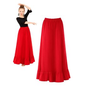 Falda Flamenca Roja Infantil Talla 8 Años