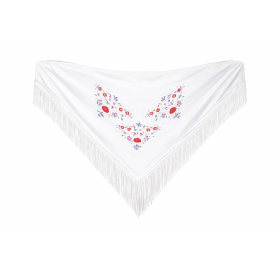 Mantón Bordado Grande Blanco De Partilandia 2