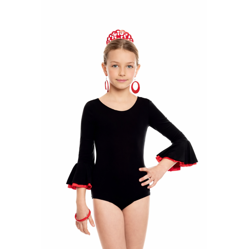 Maillot Flamenco Con Volantes Infantil Talla 6 Años De Partilandia