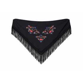 Mantón Bordado Pequeño Negro Infantil De Partilandia 2