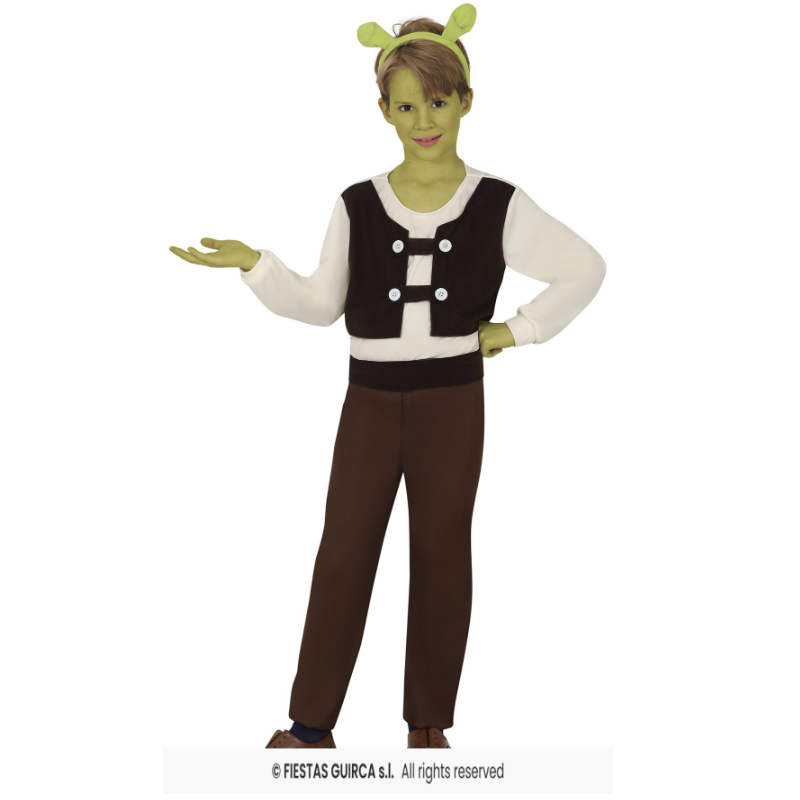 Disfraz Shrek Infantil Talla 5-6 Años De Fiestas Guirca