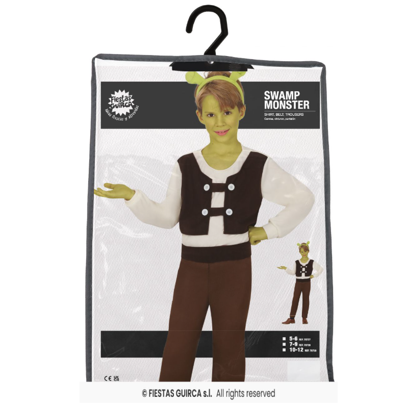 Disfraz Shrek Infantil Talla 5-6 Años