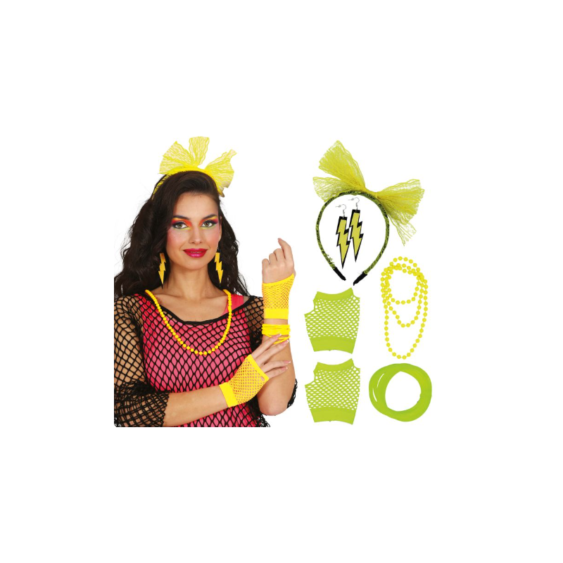 Set Años 80 5Pcs Amarillo