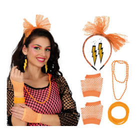 Set Años 80 5 Pcs Naranja