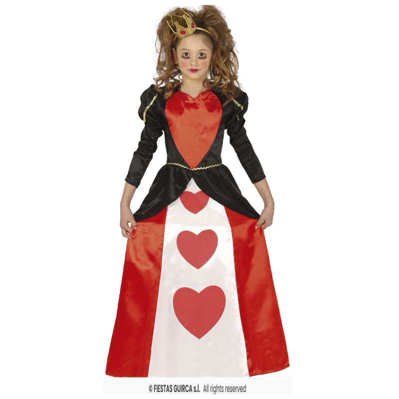 Disfraz Reina De Corazones Talla 10-12 Años De Fiestas Guirca