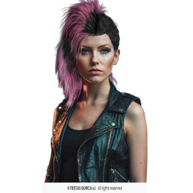 Peluca Punk Con Cresta De Fiestas Guirca 2