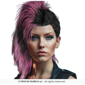 Peluca Punk Con Cresta