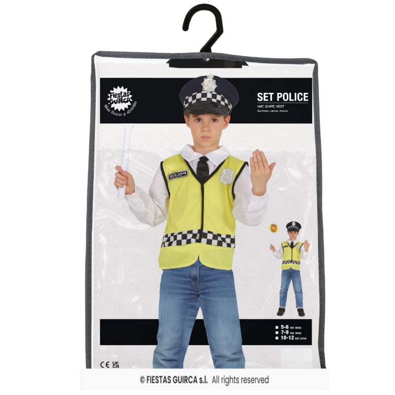 Set De Policía Talla 5-6 Años