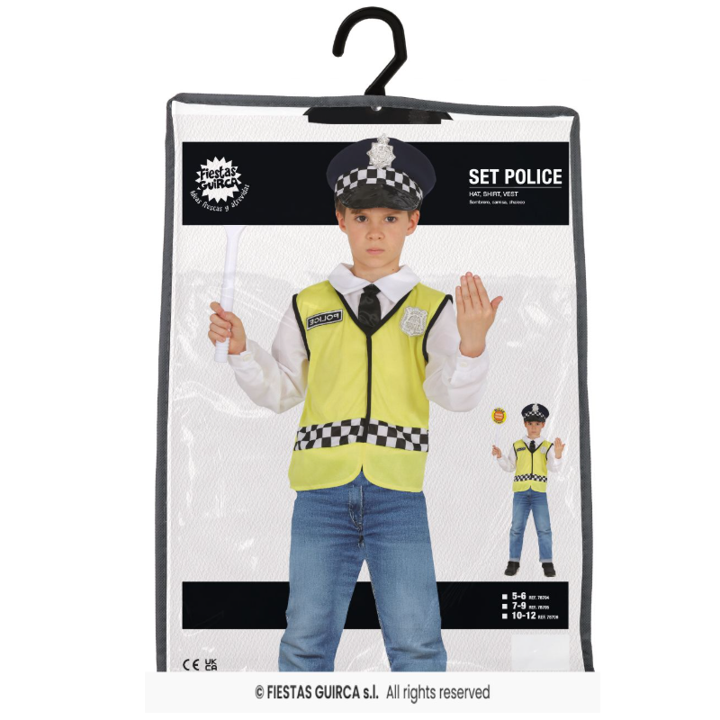 Set De Policía Talla 7-9 Años