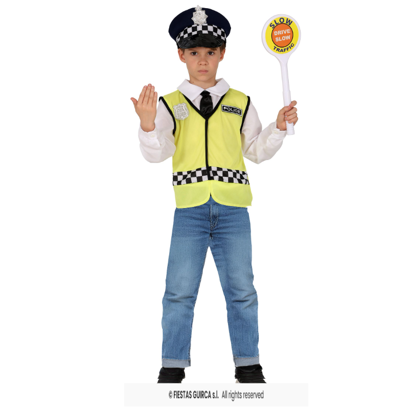 Set De Policía Talla 10-12 Años De Fiestas Guirca