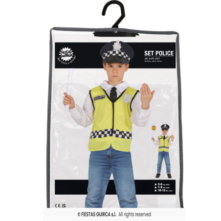 Set De Policía Talla 10-12 Años