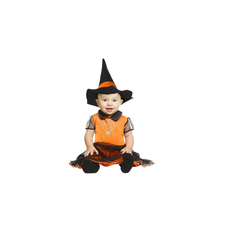 Disfraz Brujita Naranja 7-12 Meses