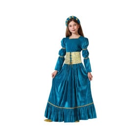 Disfraz Reina Medieval Azul 5-6 Años