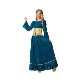 Disfraz Reina Medieval Azul XL