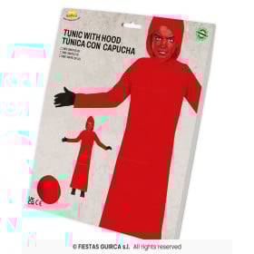 Túnica Con Capucha Roja 7-9 Años 2