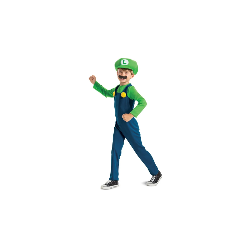 Disfraz Nintendo Super Mario Luigi 4-6 Años