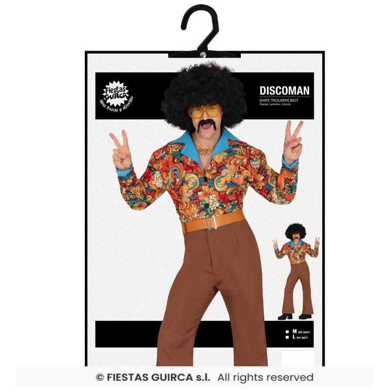 Disfraz Disco Años 70 Talla L